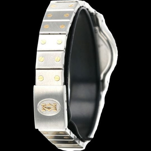 Cartier Santos - Montre ronde octogonale en or jaune et acier 58 Facettes MT47900
