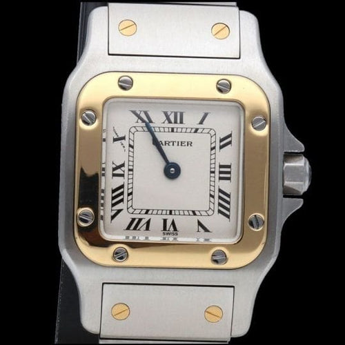 Cartier Santos - Montre dame en or jaune 18 ct et acier 58 Facettes MT47905