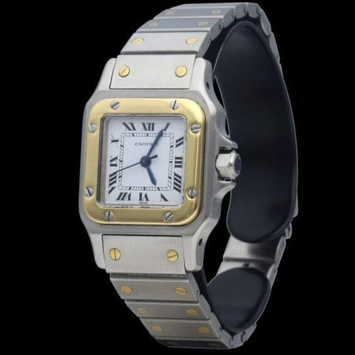 Cartier Santos - Montre dame en or jaune 18 ct et acier 58 Facettes MT47905