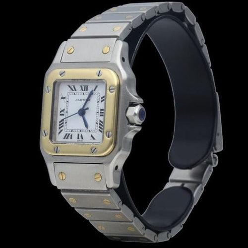 Cartier Santos - Montre dame en or jaune 18 ct et acier 58 Facettes MT47905