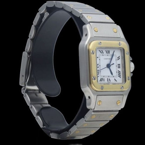 Cartier Santos - Montre dame en or jaune 18 ct et acier 58 Facettes MT47905