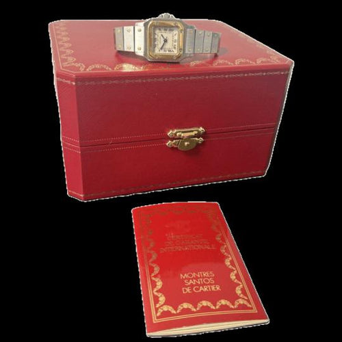 Cartier Santos - Montre dame en or jaune 18 ct et acier 58 Facettes MT47905