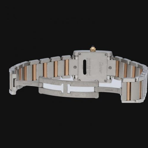 Cartier Tank Française - Montre en or rose et acier 58 Facettes MT47953