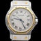 Cartier Santos - Montre ronde octogonale en or jaune 18K et acier 58 Facettes MT47167