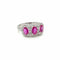 Bague 56 Bague trois pierres rubis et diamants en or 18k 58 Facettes