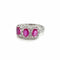 Bague 56 Bague trois pierres rubis et diamants en or 18k 58 Facettes