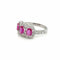 Bague 56 Bague trois pierres rubis et diamants en or 18k 58 Facettes