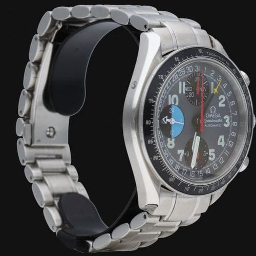 Omega Speedmaster - Montre Day-Date chronographe en acier 58 Facettes MT47408