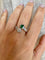 Bague 59 Vous et Moi - Bague en or blanc 18k émeraude et diamants 58 Facettes