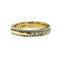 Bague 51 Bague bandeau en or jaune et blanc 18k diamants 58 Facettes