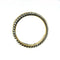 Bague 51 Bague bandeau en or jaune et blanc 18k diamants 58 Facettes