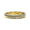 Bague 51 Bague bandeau en or jaune et blanc 18k diamants 58 Facettes