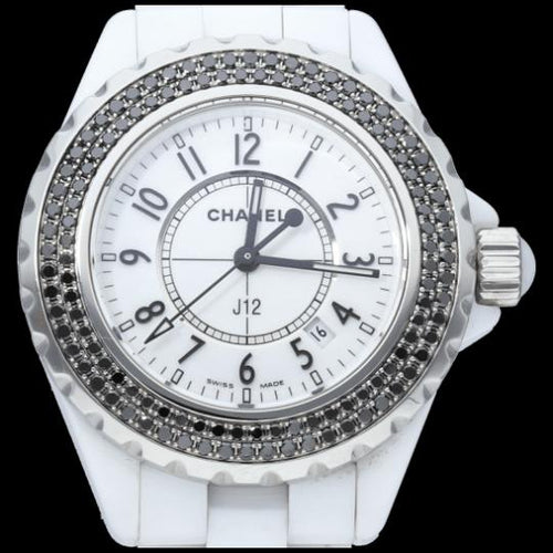 Chanel J-12 - Montre en céramique avec diamants 58 Facettes MT47542