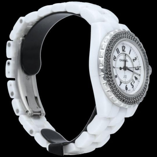 Chanel J-12 - Montre en céramique avec diamants 58 Facettes MT47542