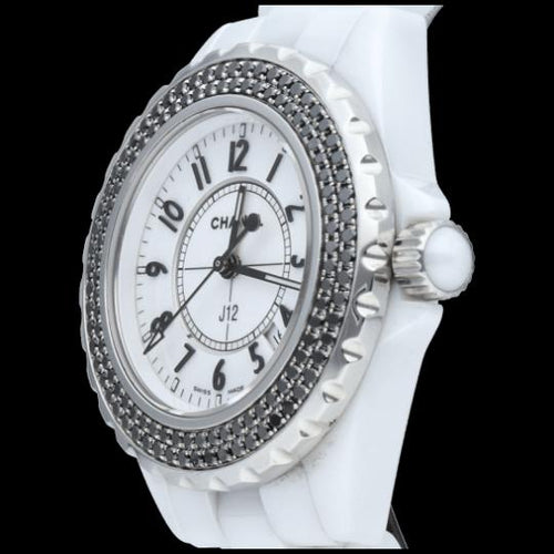 Chanel J-12 - Montre en céramique avec diamants 58 Facettes MT47542