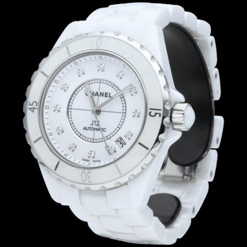 Chanel J12 - Montre automatique 38 mm en céramique et diamants 58 Facettes MT47875