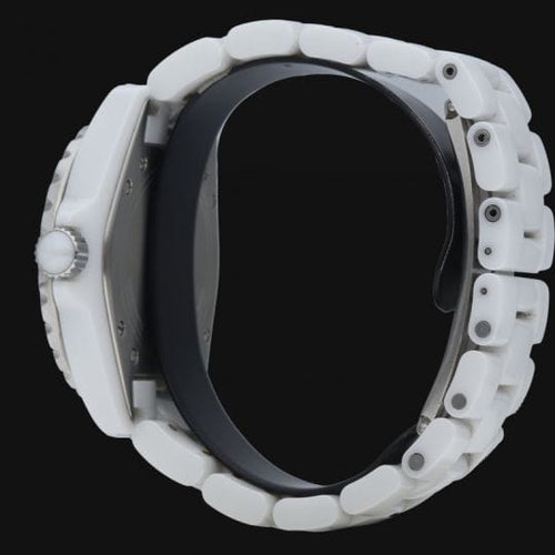 Chanel J12 - Montre 38 mm automatique en céramique et diamants 58 Facettes MT47876