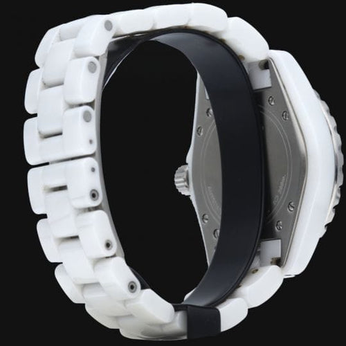 Chanel J12 - Montre 38 mm automatique en céramique et diamants 58 Facettes MT47876