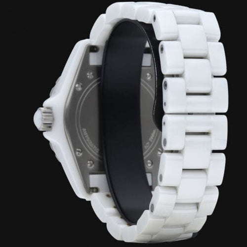 Chanel J12 - Montre 38 mm automatique en céramique et diamants 58 Facettes MT47876