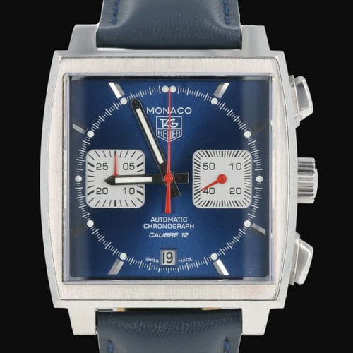 TAG Heuer Monaco - Montre chronographe Calibre 12 en acier 58 Facettes MT47555