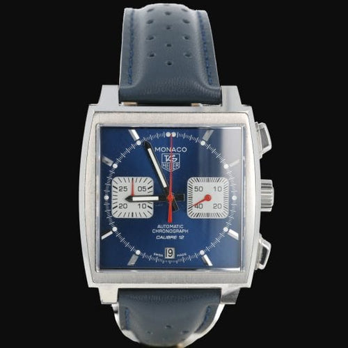 TAG Heuer Monaco - Montre chronographe Calibre 12 en acier 58 Facettes MT47555