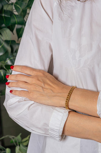 Bracelet maille gourmette en or jaune 58 Facettes 5435722CN