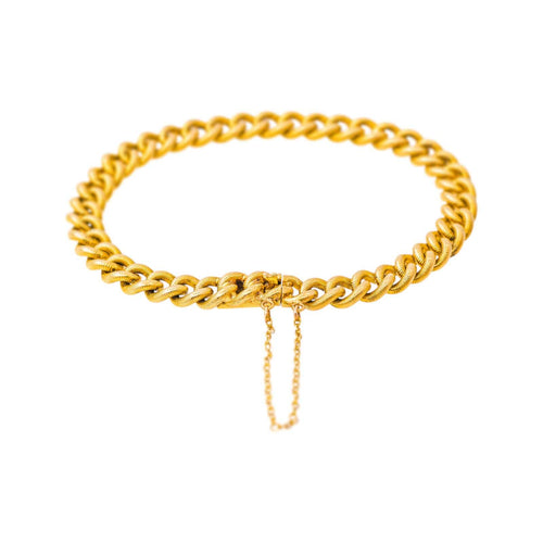 Bracelet maille gourmette en or jaune 58 Facettes 5435722CN