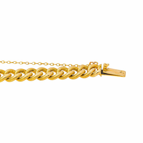 Bracelet maille gourmette en or jaune 58 Facettes 5435722CN