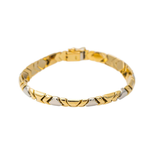 Bracelet en or jaune et or blanc 58 Facettes 5568998CN