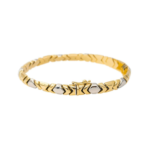Bracelet en or jaune et or blanc 58 Facettes 5568998CN
