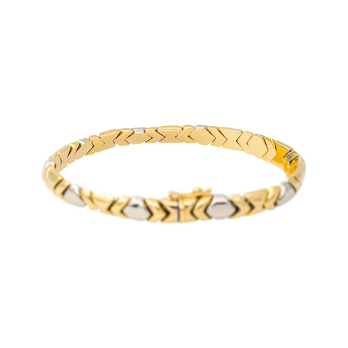 Bracelet en or jaune et or blanc 58 Facettes 5568998CN