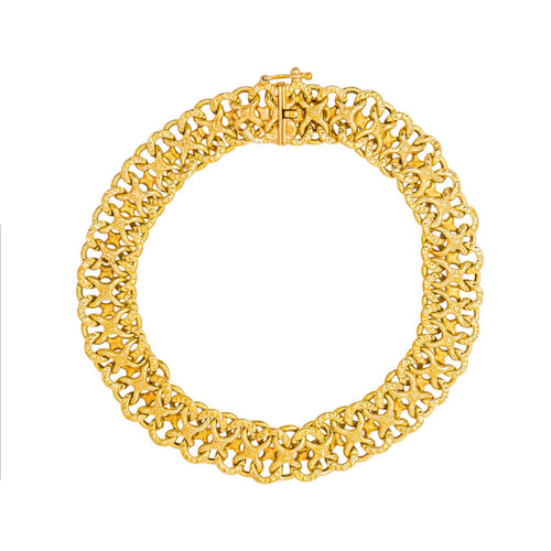 Bracelet maille souple en or jaune 58 Facettes 5714312CN