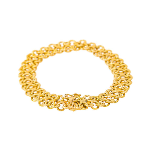 Bracelet maille souple en or jaune 58 Facettes 5714312CN