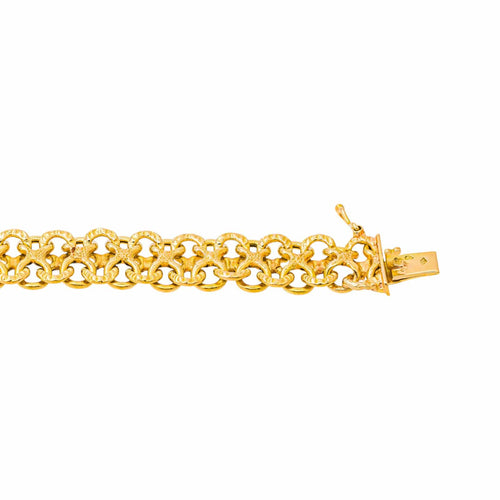 Bracelet maille souple en or jaune 58 Facettes 5714312CN