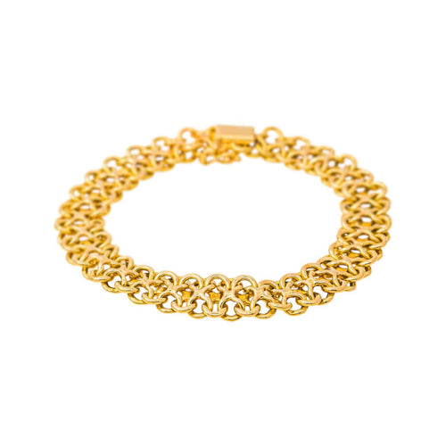 Bracelet maille souple en or jaune 58 Facettes 5714312CN