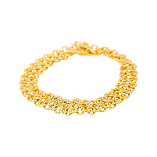 Bracelet maille souple en or jaune 58 Facettes 5714312CN