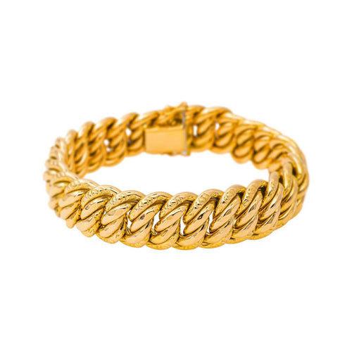 Bracelet maille américaine en or jaune 58 Facettes 5725837CN