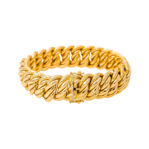 Bracelet maille américaine en or jaune 58 Facettes 5725837CN