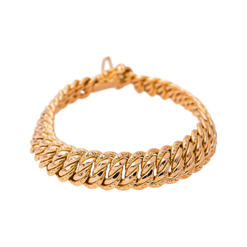 Bracelet maille américaine en or rose 58 Facettes 5749765CN
