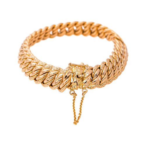 Bracelet maille américaine en or rose 58 Facettes 5749765CN