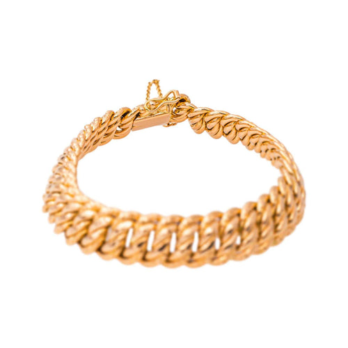 Bracelet maille américaine en or rose 58 Facettes 5749765CN