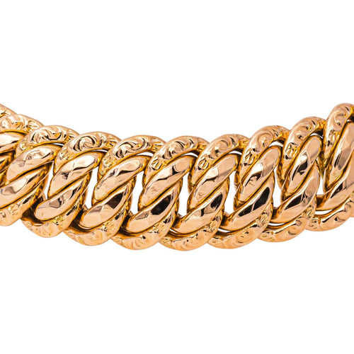 Bracelet maille américaine en or rose 58 Facettes 5749765CN