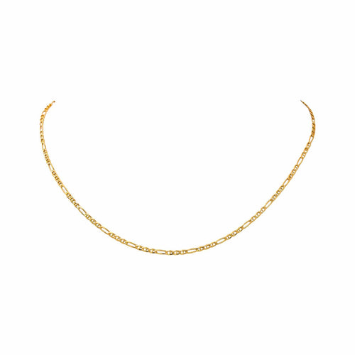 Collier maille figaro en or jaune 58 Facettes 5773955CN