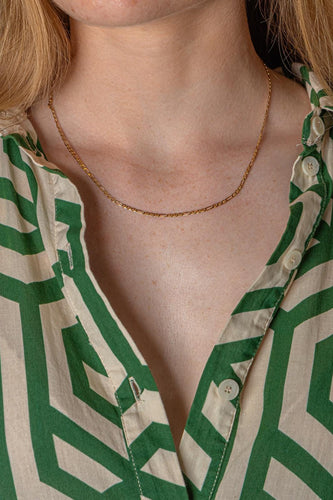 Collier maille figaro en or jaune 58 Facettes 5773955CN