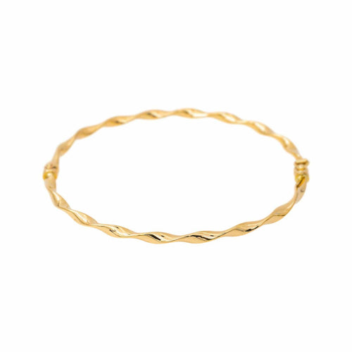 Bracelet jonc torsadé en or jaune 58 Facettes 5781658CN