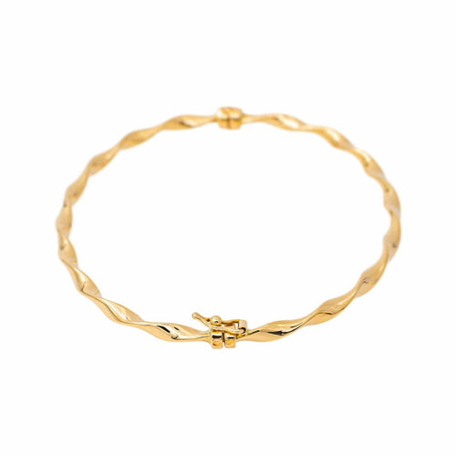 Bracelet jonc torsadé en or jaune 58 Facettes 5781658CN