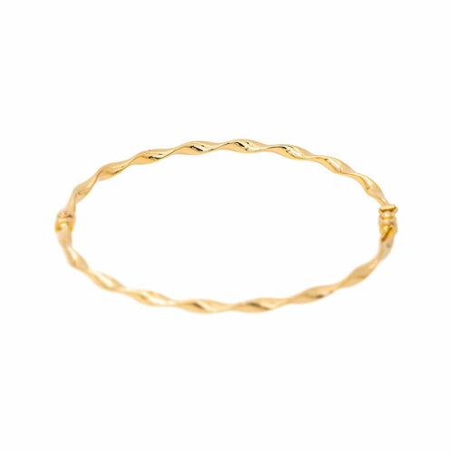Bracelet jonc torsadé en or jaune 58 Facettes 5781658CN