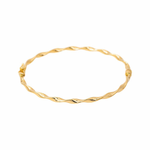 Bracelet jonc torsadé en or jaune 58 Facettes 5781658CN