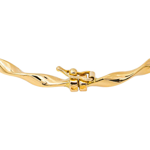 Bracelet jonc torsadé en or jaune 58 Facettes 5781658CN