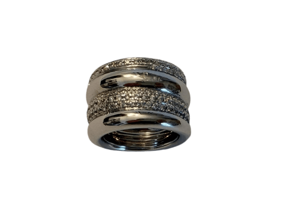 52.5 Pomellato Tubolare - Bague en or blanc et diamants 58 Facettes AZ-PG-A.9913OB3